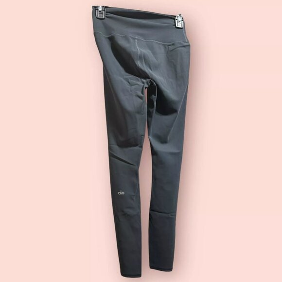 Alo Yoga High-Waist Ripped Warrior Legging Gray, Size XS - Picture 3 of 4